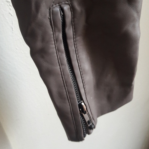 Forever21 faux leather, zipper decal jacket - Picture 4 of 4